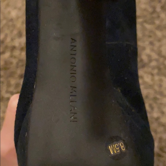 Antonio Melani Navy Blue Suede Heels - Picture 6 of 7